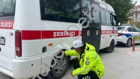 Tavşanlı’da Trafik Ekiplerinden Kış Mesaisi: Lastik Denetimleri Başladı
