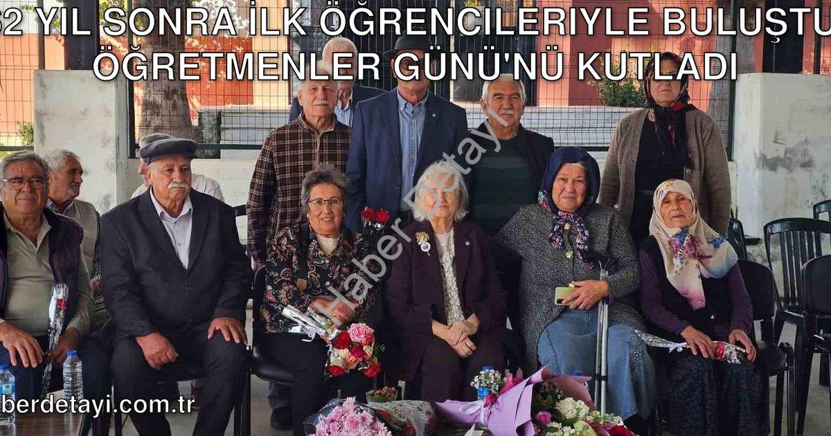 "62 Yıl Sonra İlk Öğrencileriyle Buluştu, Öğretmenler Günü'nü Kutladı" başlıklı haber için fotoreali