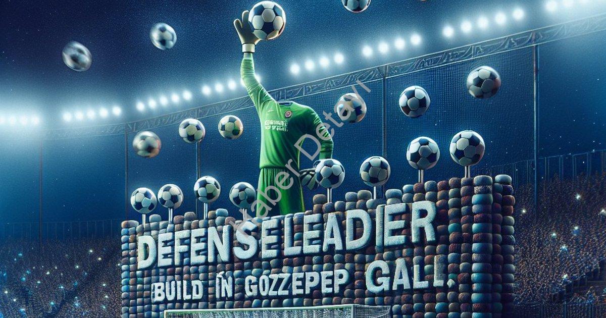 "Süper Lig'in Savunma Lideri: Göztepe Kalesinde Duvar Ördü" başlıklı haber için fotorealistik, profe