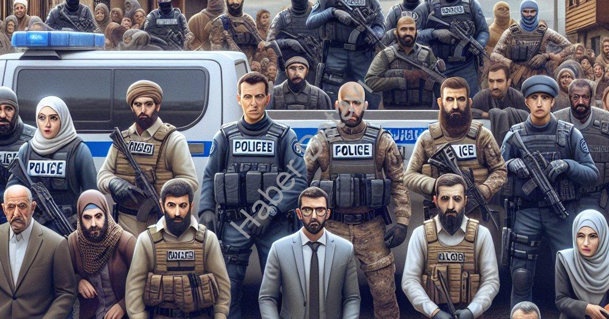 "Afyonkarahisar'da Suçlulara Geçit Yok: 43 Kişi Yakalandı" başlıklı haber için fotorealistik, profes