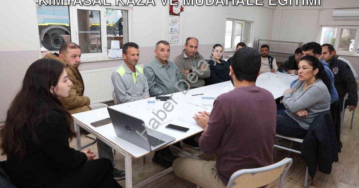 "Denizli OSB Arıtma Tesisi Personeline Kimyasal Kaza ve Müdahale Eğitimi" başlıklı haber için fotore