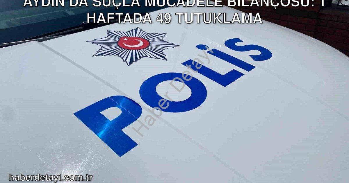 "Aydın’da Suçla Mücadele Bilançosu: 1 Haftada 49 Tutuklama" başlıklı haber için fotorealistik, profe