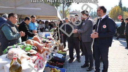 Tavas’ta Gazze İçin Gönül Köprüsü: Başkan Tatık Hayır Çarşısında