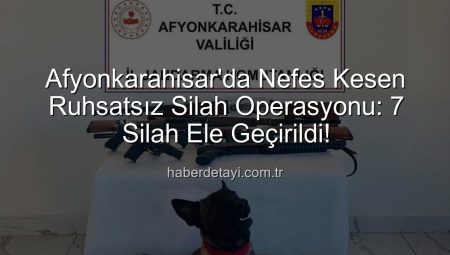 Afyonkarahisar’da Nefes Kesen Ruhsatsız Silah Operasyonu: 7 Silah Ele Geçirildi!